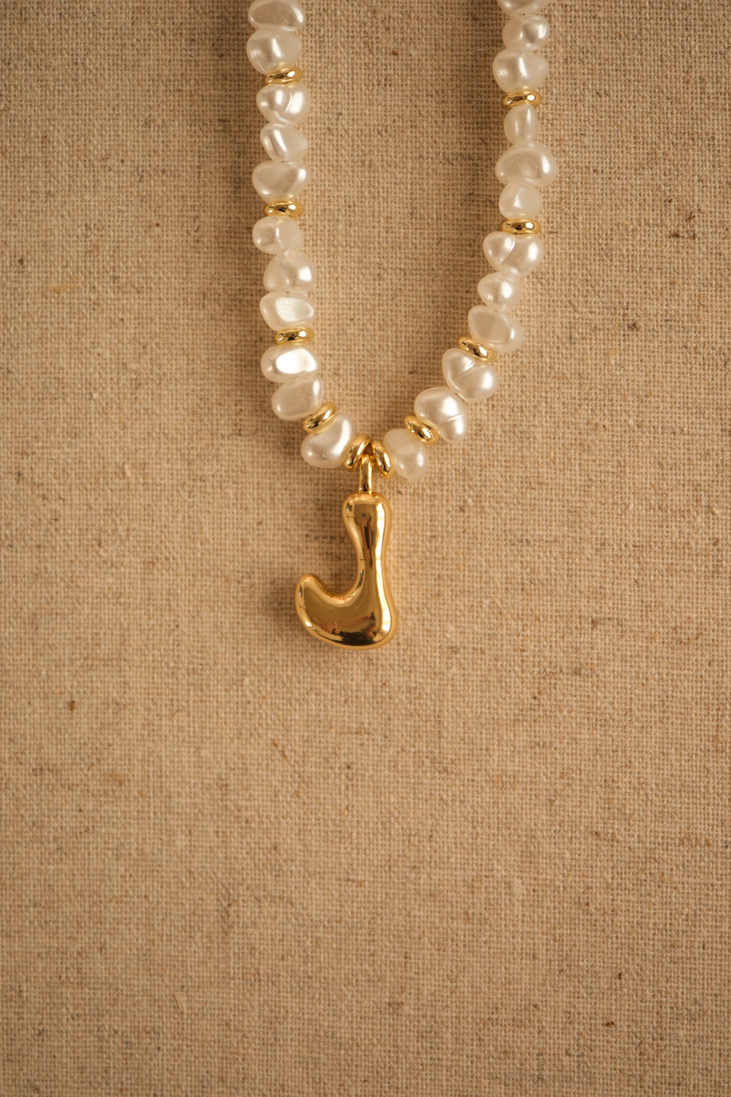 Oyster Pearl Initial Necklace